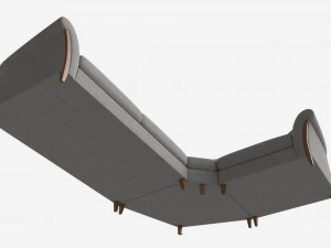 Module Corner Sofa Ercol Trieste 05 3D Model