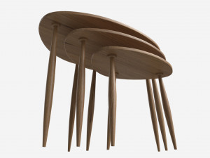 Nest of Tables Ercol Shalstone John Lewis 3D 모델