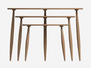 Nest of Tables Ercol Shalstone John Lewis 3D 모델