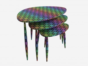 Nest of Tables Ercol Shalstone John Lewis 3D 모델