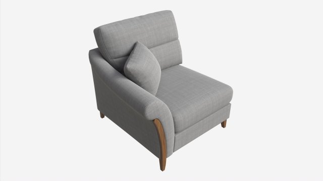 Petite LHF Unit Ercol Trieste 3D Model .c4d .max .obj .3ds .fbx .stl .blend 