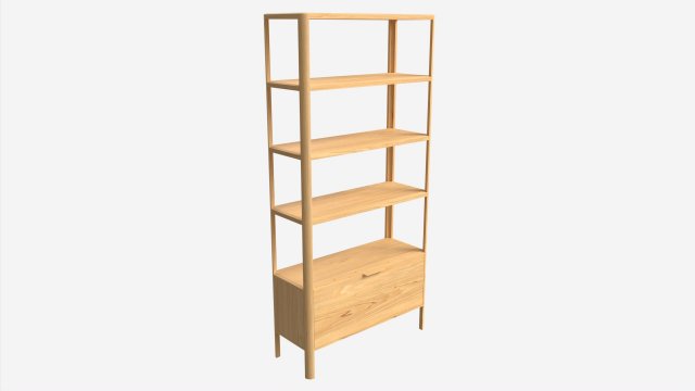 Shelving Unit Ercol Mia Modello 3D .c4d .max .obj .3ds .fbx .stl .blend 