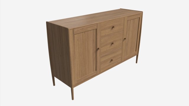 Sideboard Ercol Shalstone John Lewis 3D Model .c4d .max .obj .3ds .fbx .stl .blend 