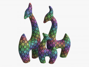 Abstract Animal Ceramic Figurine Set 02 Modelo 3D
