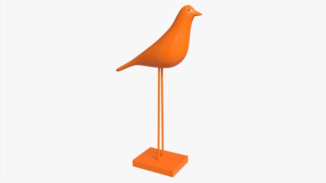 Abstract Ceramic Bird Figurine 3D 模型 .c4d .max .obj .3ds .fbx .stl .blend 