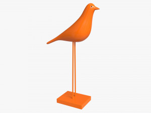 Abstract Ceramic Bird Figurine Model 3D