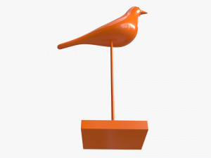 Abstract Ceramic Bird Figurine 3D 模型