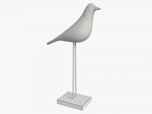 Abstract Ceramic Bird Figurine 3D 模型