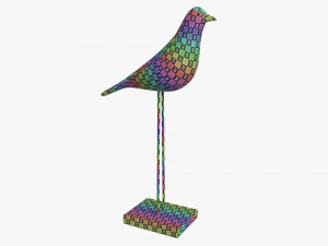 Abstract Ceramic Bird Figurine 3D 模型