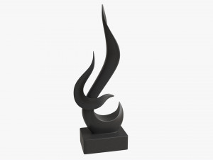Abstract Ceramic Living Room Figurine Model 3D