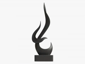 Abstract Ceramic Living Room Figurine 3D Model