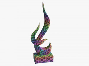 Abstract Ceramic Living Room Figurine Modelo 3D