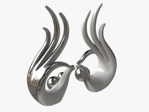 Abstract Hands Ceramic Figurine Set 3D Model