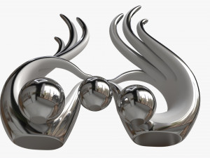 Abstract Hands Ceramic Figurine Set Modelo 3D