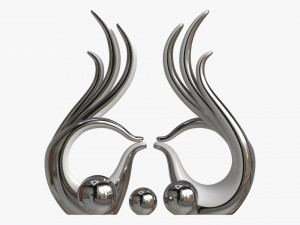 Abstract Hands Ceramic Figurine Set Modelo 3D