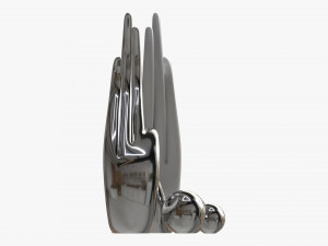 Abstract Hands Ceramic Figurine Set Modelo 3D