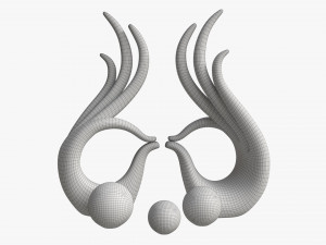 Abstract Hands Ceramic Figurine Set Modelo 3D