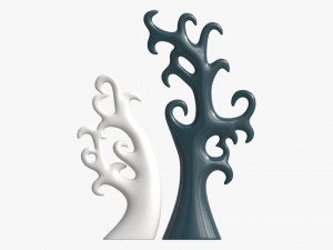 Abstract Tree Ceramic Figurine Set 06 v1 3D मॉडल