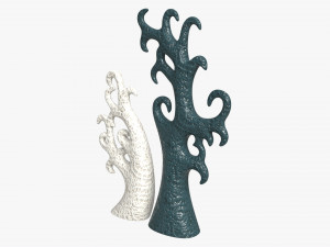 Abstract Tree Ceramic Figurine Set 06 v2 Model 3D