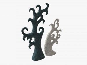 Abstract Tree Ceramic Figurine Set 06 v2 Model 3D