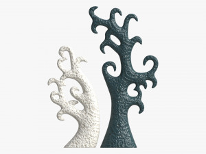 Abstract Tree Ceramic Figurine Set 06 v2 Model 3D