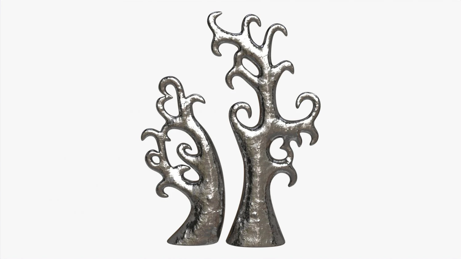 Abstract Tree Ceramic Figurine Set 06 v3 3D Model .c4d .max .obj .3ds .fbx .stl .blend