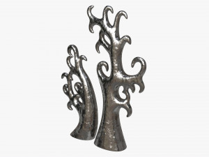 Abstract Tree Ceramic Figurine Set 06 v3 3D मॉडल
