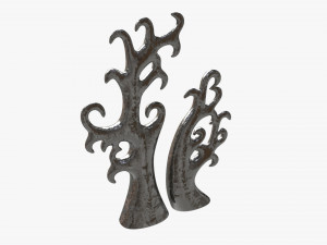Abstract Tree Ceramic Figurine Set 06 v3 3D मॉडल