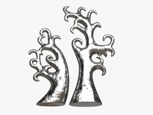 Abstract Tree Ceramic Figurine Set 06 v3 3D मॉडल