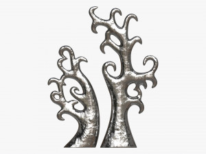 Abstract Tree Ceramic Figurine Set 06 v3 3D मॉडल