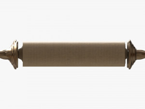 Ancient Scroll With Metal Rods blank 03 Modèle 3D