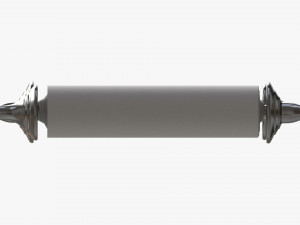 Ancient Scroll With Metal Rods clean 01 Modèle 3D