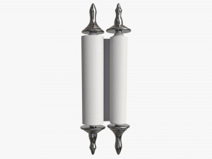 Ancient Scroll With Metal Rods clean 03 3D-Modell