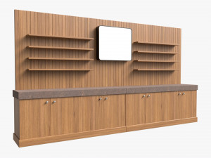 Booth Stand Kiosk without Roof Modelo 3D
