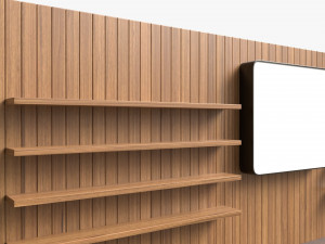 Booth Stand Kiosk without Roof 3D Model