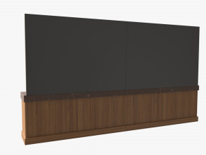 Booth Stand Kiosk without Roof 3D Model