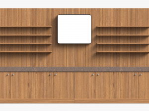 Booth Stand Kiosk without Roof 3D Model