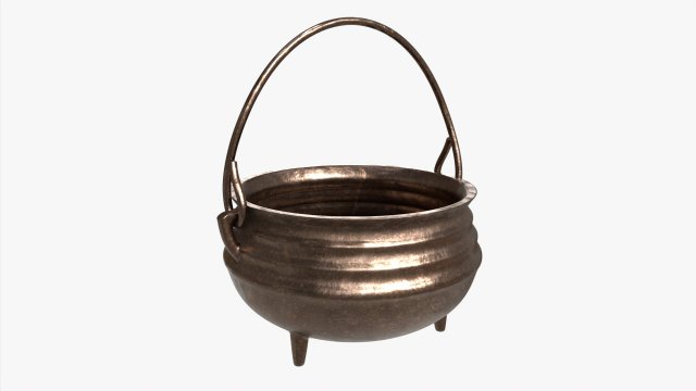 Cast Iron Cauldron 3D-Modell .c4d .max .obj .3ds .fbx .stl .blend 