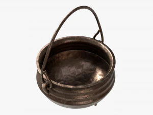 Cast Iron Cauldron 3D Model