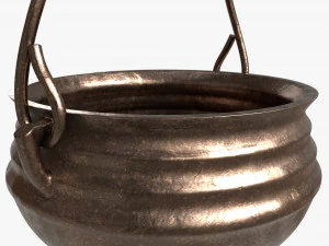 Cast Iron Cauldron 3D Model