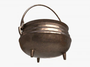 Cast Iron Cauldron 3D Model