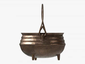 Cast Iron Cauldron 3D Model