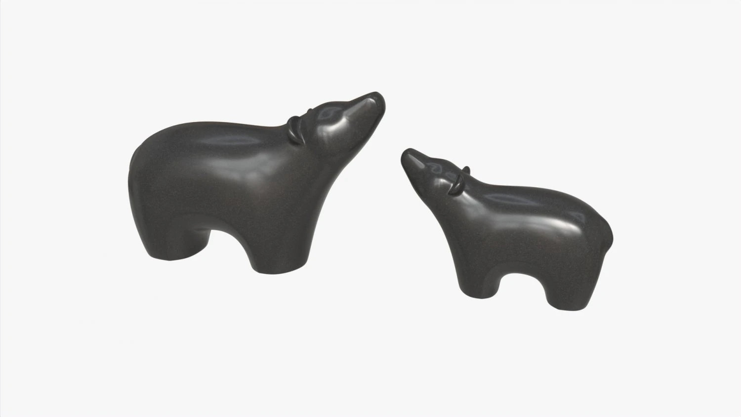 Statuette di orsi in ceramica Modello 3D .c4d .max .obj .3ds .fbx .stl .blend