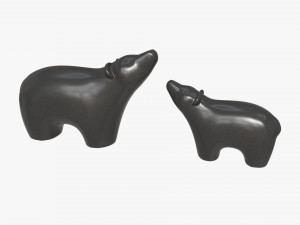 Ceramic Bear Figurines 3D मॉडल