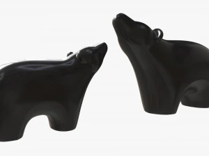 Statuette di orsi in ceramica Modello 3D