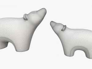 Ceramic Bear Figurines Modelo 3D