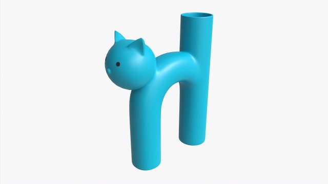 Ceramic Cat Vase Modello 3D .c4d .max .obj .3ds .fbx .stl .blend 