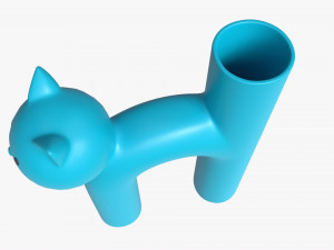 Ceramic Cat Vase Modello 3D