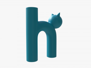 Ceramic Cat Vase Modello 3D