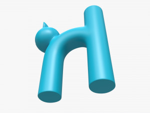 Ceramic Cat Vase Modello 3D